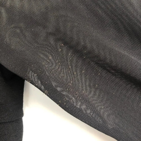 H&M Black Sheer Sleeve Dress  Sz L - Picture 4 of 12